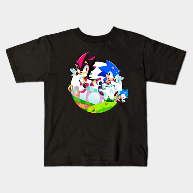 SonicXShadow Kids T-Shirt by lolo_aburto